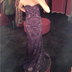 JVN by Jovani Strapless Evening Prom Gown